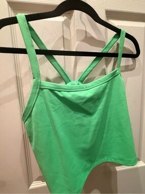 wild fable Bright Green Cropped Tank with Double Straps